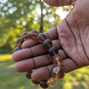 Elegant Brown Beaded Bracelet